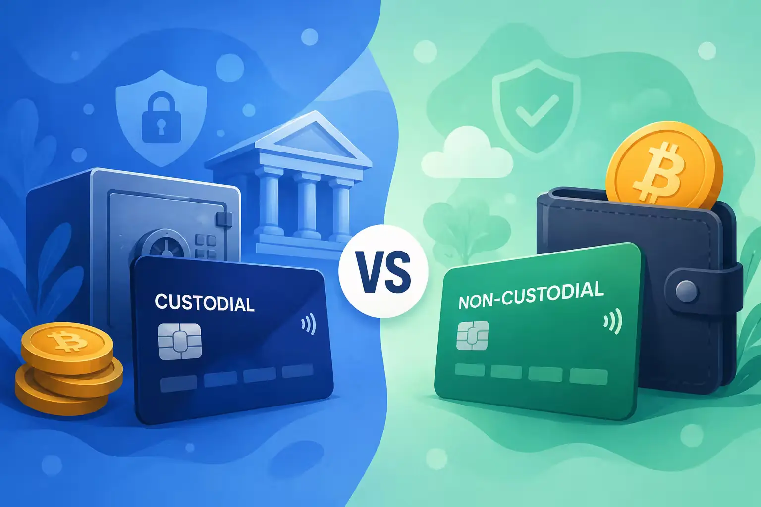 Custodial vs non-custodial crypto cards: what actually changes